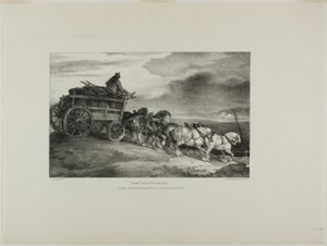 The Coal Wagon, lámina 7 de Various Subjects Drawn from Life and on Stone (The English Suite) de Jean Louis André Théodore Géricault