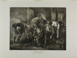 The English Farrier, lámina 10 de Various Subjects Drawn from Life and on Stone (The English Suite) de Jean Louis André Théodore Géricault
