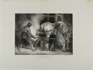El herrador flamenco, lámina 4 de Various Subjects Drawn from Life and on Stone (The English Suite) de Jean Louis André Théodore Géricault