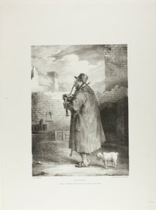 The Piper, lámina 1 de Various Subjects Drawn from Life and on Stone (The English Suite) de Jean Louis André Théodore Géricault