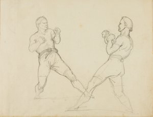Combate entre dos boxeadores de Jean Louis André Théodore Géricault