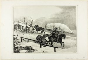 Vagón ascendiendo una pendiente de Jean Louis André Théodore Géricault