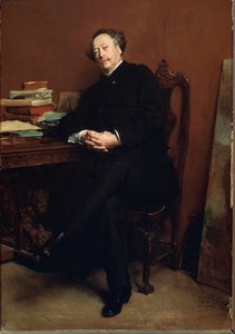 Retrato de Alexandre Dumas Jr. (1824-1895) en 1877