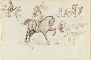 El heraldo de Murcia y otros estudios (recto) de Jean Louis Ernest Meissonier