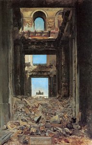 Las ruinas del Palacio de las Tullerías después de la Comuna de 1871, 1877