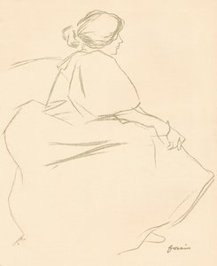 Un estudio en crayón, c. 1872-1898, 1898 de Jean Louis Forain
