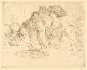 En la mesa de juego (segunda placa) de Jean Louis Forain