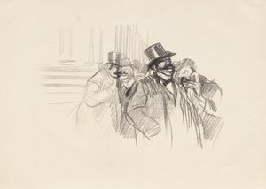 En la Bolsa, c.1900 (litografía) de Jean Louis Forain