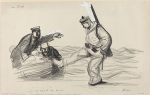 Au Piree. -La salida de los boches. de Jean Louis Forain