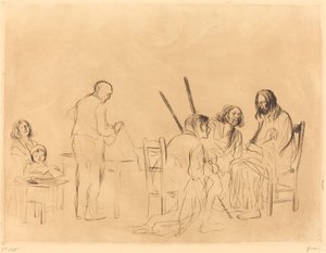 Antes de la cena en Emaús (primera placa) de Jean Louis Forain