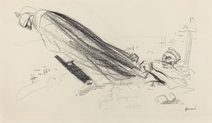 Ceux de la priemiere heure. "¡Señor! ¿Dónde estamos en "la guerra fresca y alegre"?..." de Jean Louis Forain