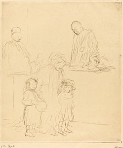 Saliendo de la audiencia (primera placa) de Jean Louis Forain