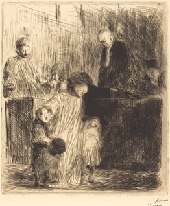 Saliendo de la audiencia (primera placa) de Jean Louis Forain