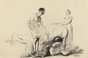 Dado de baja del servicio militar, c. 1914-1919 de Jean Louis Forain