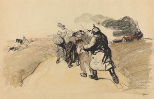 Incursión alemana en un pueblo de Jean Louis Forain