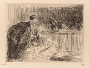 El abogado hablando al acusado de Jean Louis Forain