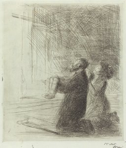 Lourdes, implorando ante la gruta (cuarta placa) de Jean Louis Forain