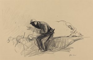 Noticias en las trincheras, c. 1914-1919 de Jean Louis Forain