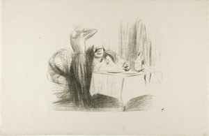 Escena de comedor privado (placa horizontal) de Jean Louis Forain