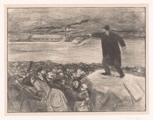 Huelga de los trabajadores de las fábricas
Escena de grève de Jean Louis Forain