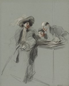 El Cliente, cuarto trimestre 1800s o primer tercio 1900s de Jean Louis Forain