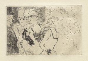El Folies-Bergère, c. 1880-86 (aguafuerte) de Jean Louis Forain