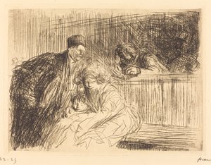 El abogado hablando con el prisionero (segunda placa) de Jean Louis Forain