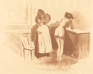 El Masaje con Guante de Pelo Grueso de Jean Louis Forain