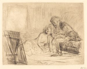 El descanso del modelo (primera placa) de Jean Louis Forain