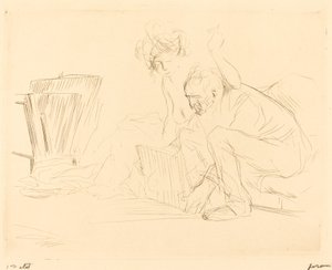 El descanso del modelo (segunda placa) de Jean Louis Forain
