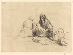 El descanso en la huida a Egipto de Jean Louis Forain