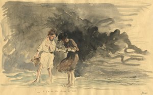 ¡Hay maíz en el mar!, último cuarto del siglo XIX o primer tercio del siglo XX de Jean Louis Forain