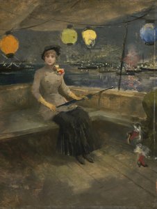 Mujer en un yate