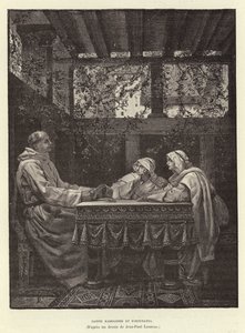 Santa Radegunda y el poeta Venencio Fortunato, siglo VI de Jean Louis Hamon