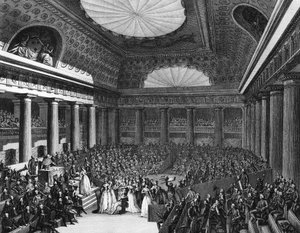 Revolución Francesa: Donación de joyas hecha por damas artistas a la Asamblea Nacional el 7 de septiembre