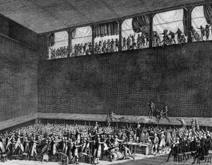 Revolución Francesa: Juramento del Juego de la Palma el 20 de junio de Jean Louis II (after) Prieur