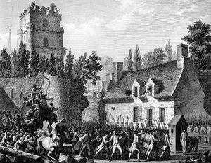 Revolución Francesa: Pierre Victor de Besenval de Brunstatt, Barón de Besenval (1721-1791) llevado a Brie Comte Robert el 10 de agosto de Jean Louis II (after) Prieur