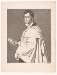 Retrato del escultor Lorenzo Bartolini de Jean Louis Potrelle