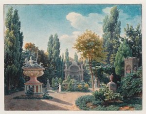 Monumento de Diane de Poitiers en el Jardín del claustro de los Pequeños-Augustinos, 1815 de Jean Lubin Vauzelle