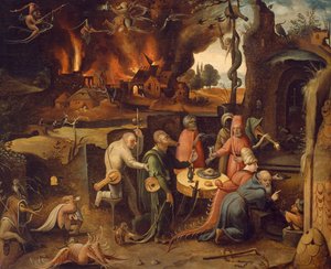 Tentación de San Antonio, por Jan Mandyn (circa 1500-1560) de Jean Mandyn