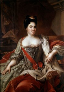 Retrato de la emperatriz rusa Catalina I (1684-1727), esposa de Pedro el Grande de Jean Marc Nattier