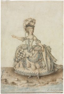 Estudio de vestuario para cantante de ópera de Jean Michel Moreau le Jeune