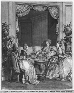 No temas mi buen amigo, grabado por Isidore Stanislas Helman (1749-1809) 1776 de Jean Michel the Younger Moreau