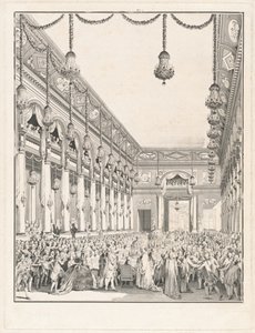 El festín real - Fiesta dada con motivo del nacimiento de Monseigneur el Delfín, 21 de enero de 1782 de Jean Michel Moreau the Younger