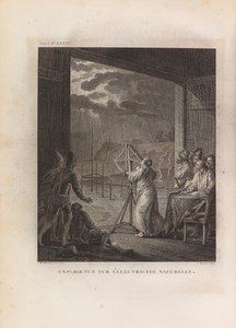 Experimento sobre electricidad natural, principios de 1760s de Jean Michel Moreau the Younger the