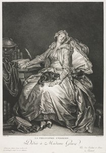 Madame Greuze dormida, 1776 de Jean Michel the Younger Moreau