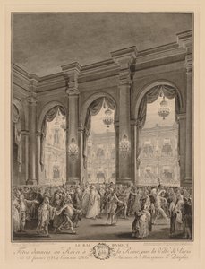 Baile de máscaras en el Hôtel de Ville, 23 de enero de 1782 de Jean Michel the Younger Moreau