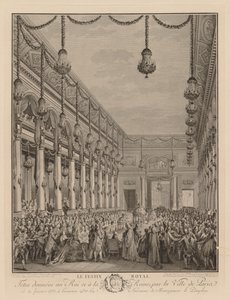 Banquete real en el Hôtel de Ville, 21 de enero de 1782 de Jean Michel the Younger Moreau