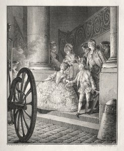 Rétif de la Bretonne: Los pequeños padrinos, 1777 de Jean Michel the Younger Moreau