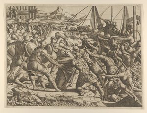 El rapto de Helena, 1535-55 de Jean Mignon